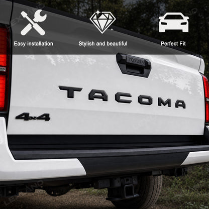 Tacoma 3D Tailgate Letters ABS Tailgate Insert Rear Emblems Decals for Toyota