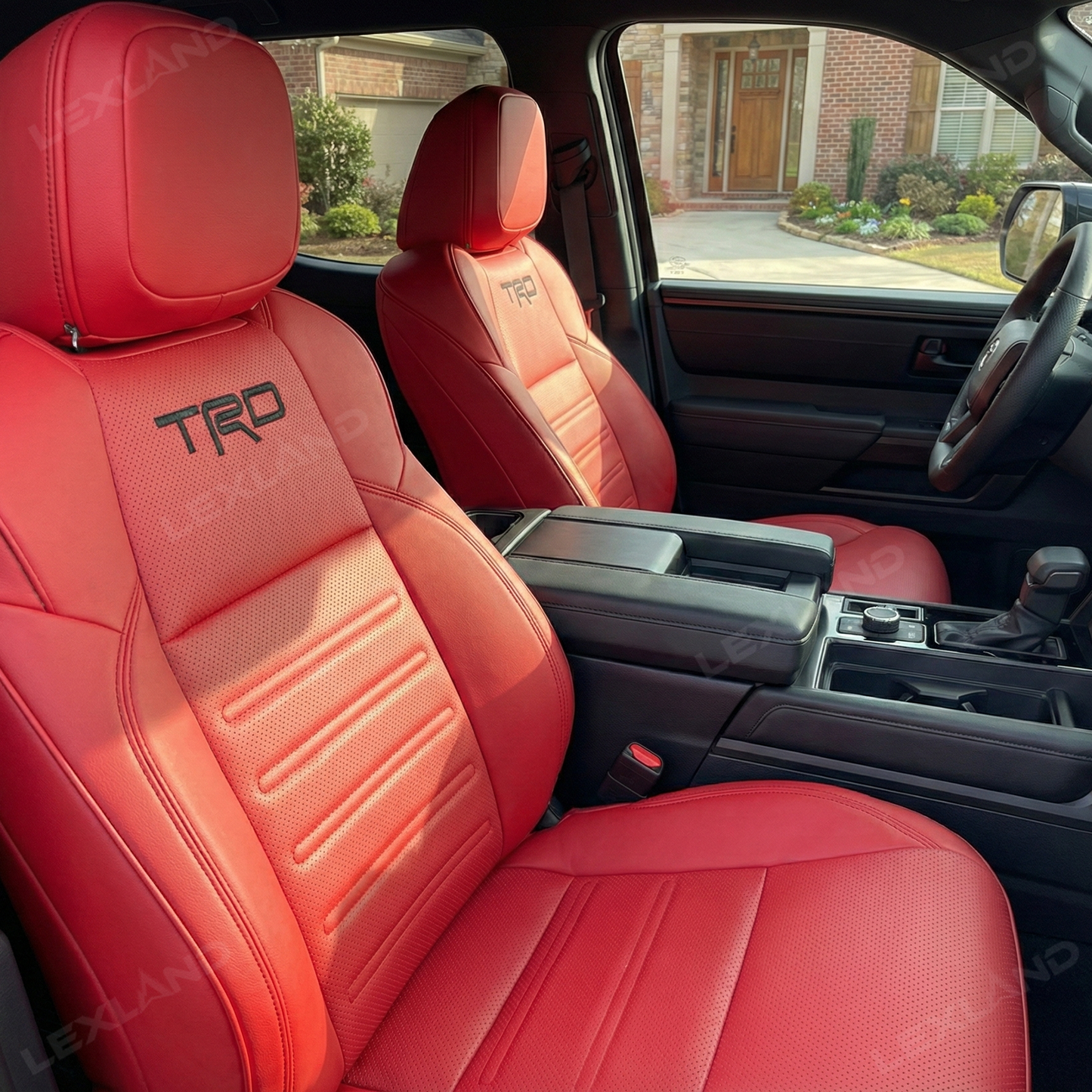 Tundra Seat Covers Embossed Seat Protectors with TRD Letter Style for Toyota