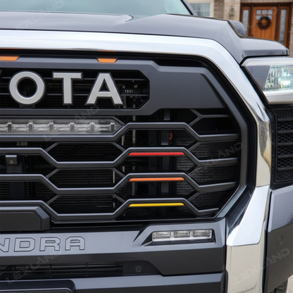 Tundra Heritage Grille TRI-Color Line Inserts Grille Decorative Overlays Grille Tri Bar Decals for Toyota