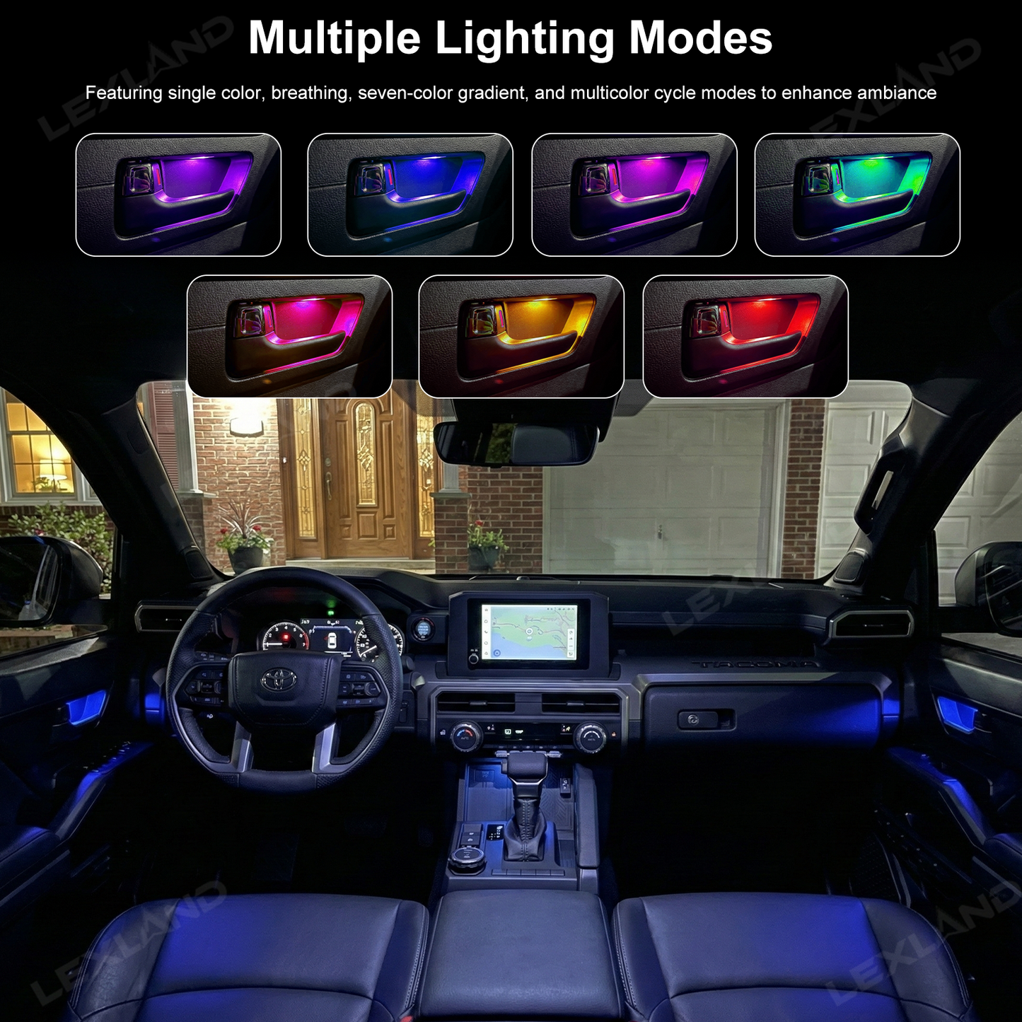 Tacoma/4Runner Door Bowl Lighting Multi-color Interior Ambient Light Decorative LED Lamp 4PCS