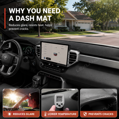 Tundra Dash Cover Anti-Glare Dashboard Mat Interior Sunshield Protector Mat for Toyota