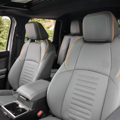 4Runner Seat Covers Embossed Nappa Leather Seat Protector Set with TRD Pro Style for Toyota
