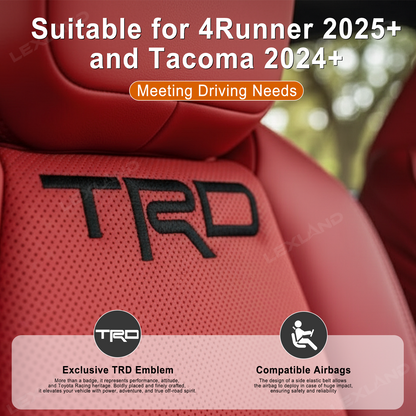 Tacoma /4Runner Seat Covers Full Coverage Embossed Seat Protector with TRD Style