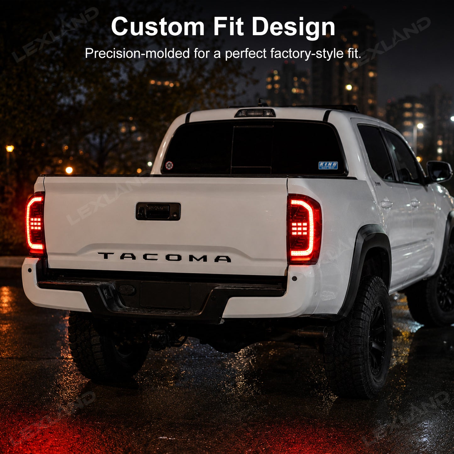 Tacoma 3rd Gen LED Tail Lights Smoked Sequential Rear Lights Assembly for Toyota