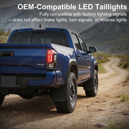 Tacoma 3rd Gen LED Tail Lights Taillights Assembly Plug-and-Play Rear Lamps for Toyota