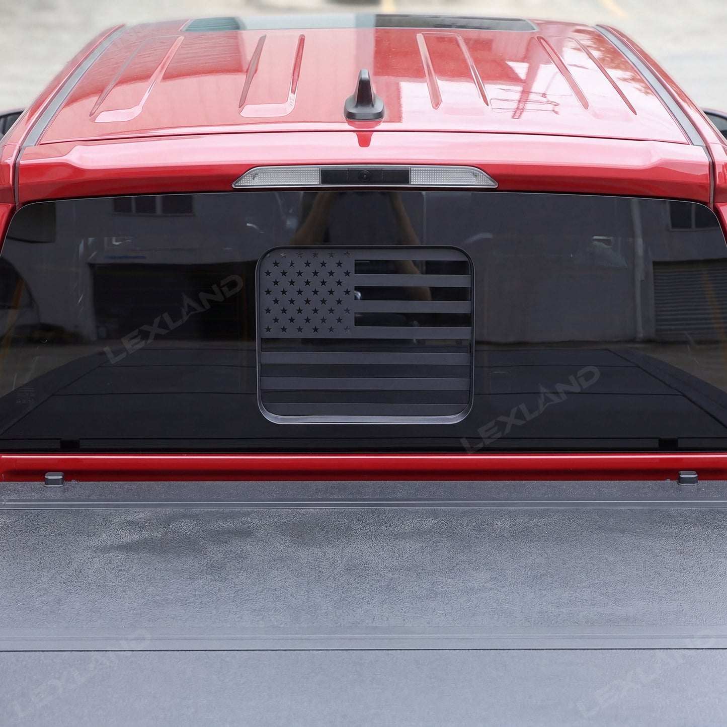 Tacoma Rear Sliding Window Vinyl Wrap American Flag Style Accent Decal for Toyota