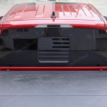 Tacoma Rear Sliding Window Vinyl Wrap American Flag Style Accent Decal for Toyota