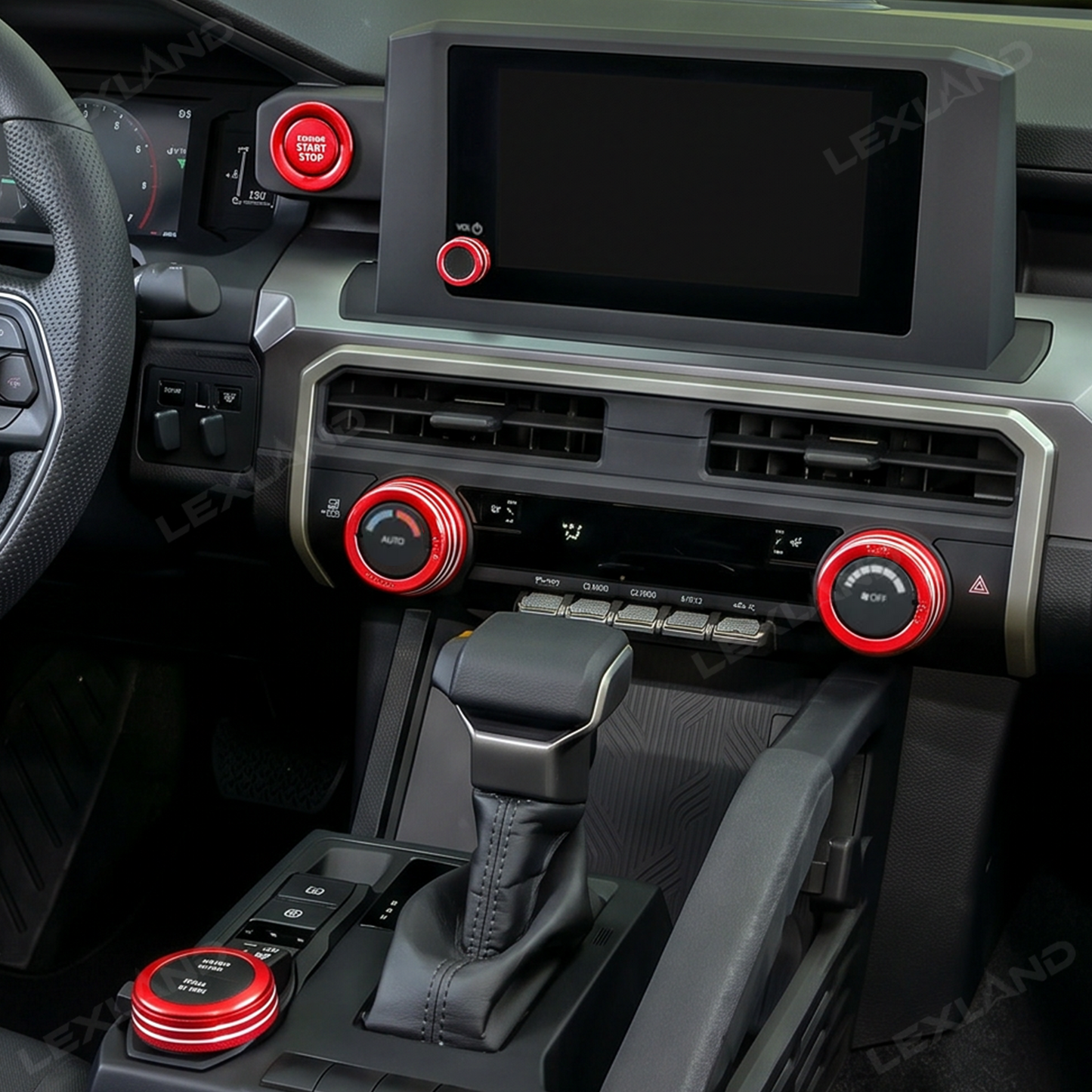 Tacoma/ 4Runner AC Knob Cover Aluminum Center Console Trim Kit for Toyota