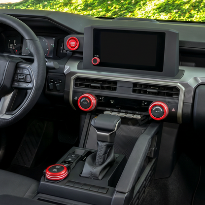 Tacoma/ 4Runner AC Knob Cover Aluminum Center Console Trim Kit for Toyota
