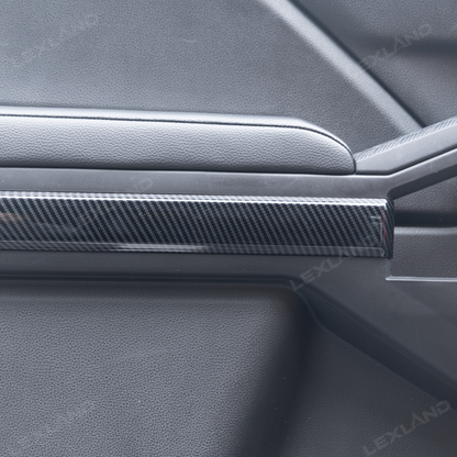 Tacoma Door Panel Strips ABS Carbon Fiber Style Interior Decor Cover Trim for Toyota