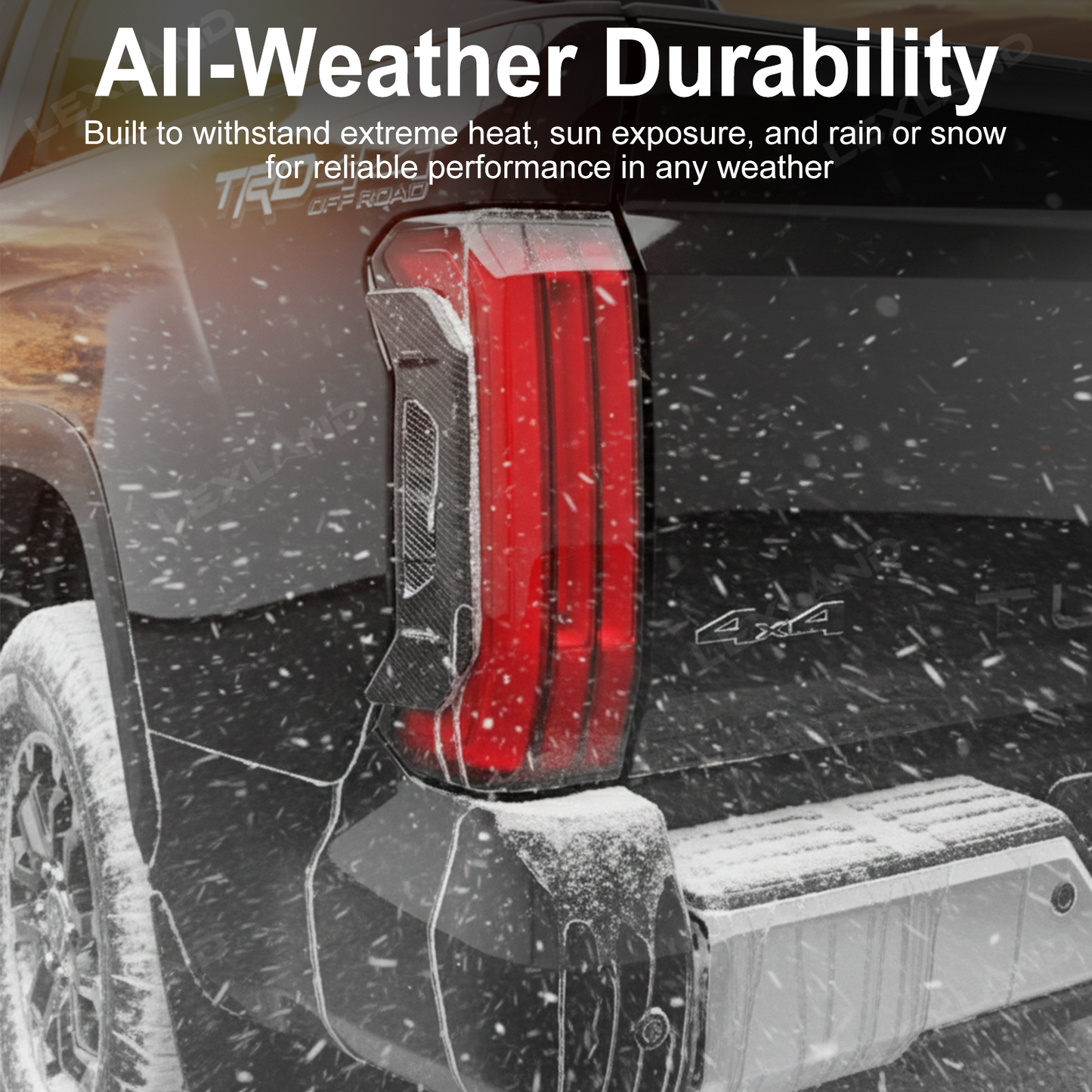 Tundra Tail Light Side Cover Trim ABS Rear Lamp Side Overlay Exterior Decor Protector for Toyota