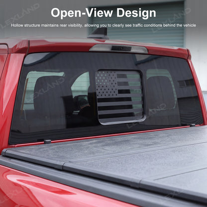 Tacoma Rear Sliding Window Vinyl Wrap American Flag Style Accent Decal for Toyota