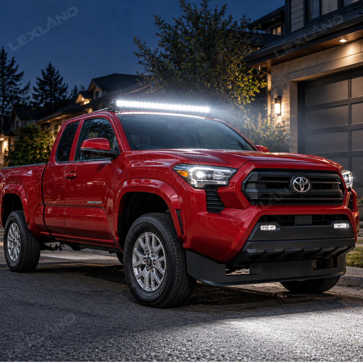 Tacoma Roof Combo Slim LED Work Light Bar 45-Inch Roof-Mounted Off-Road Driving Light for Toyota