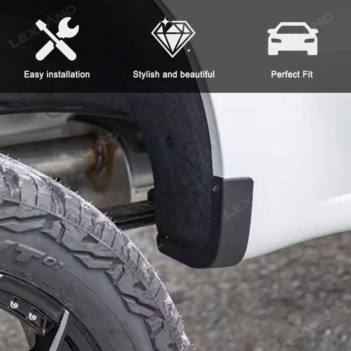 Silverado 1500 Fender Mud Flaps Mud Guards Splash Guards 4PCS for Chevrolet