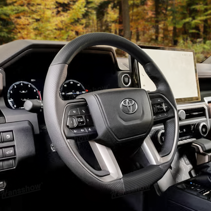 4Runner Real Carbon Fiber Steering Wheel Cover Upper Lower Overlays Trims