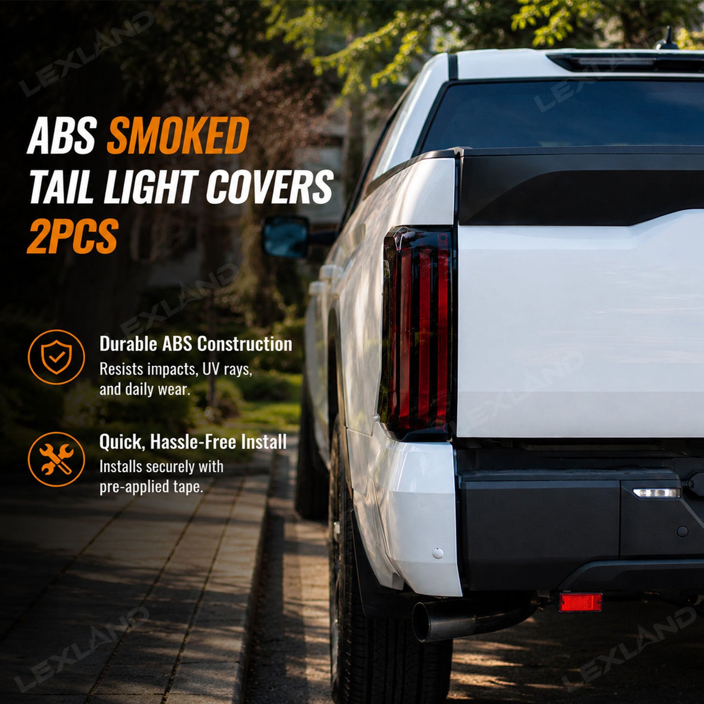 Tundra Tail Light Cover Smoked Rear Taillights Lamp Overlay Protection Cover for Toyota
