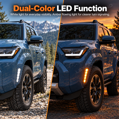 4Runner Fender Marker Lights Dual-Color LED Side Marker Lights for Toyota