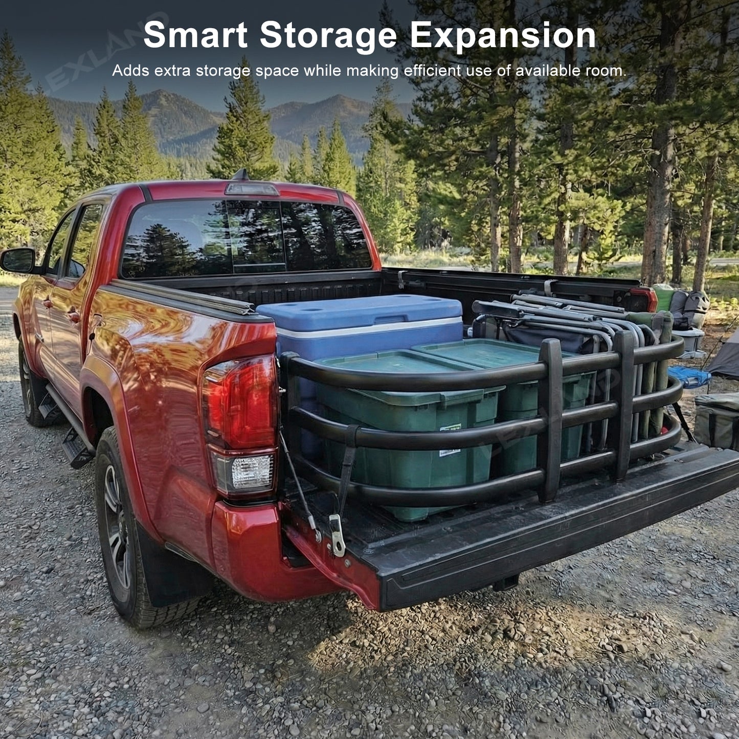 Tacoma Trunk Bed Extender Aluminum Alloy Tailgate Extender Cargo Extender Support for Toyota
