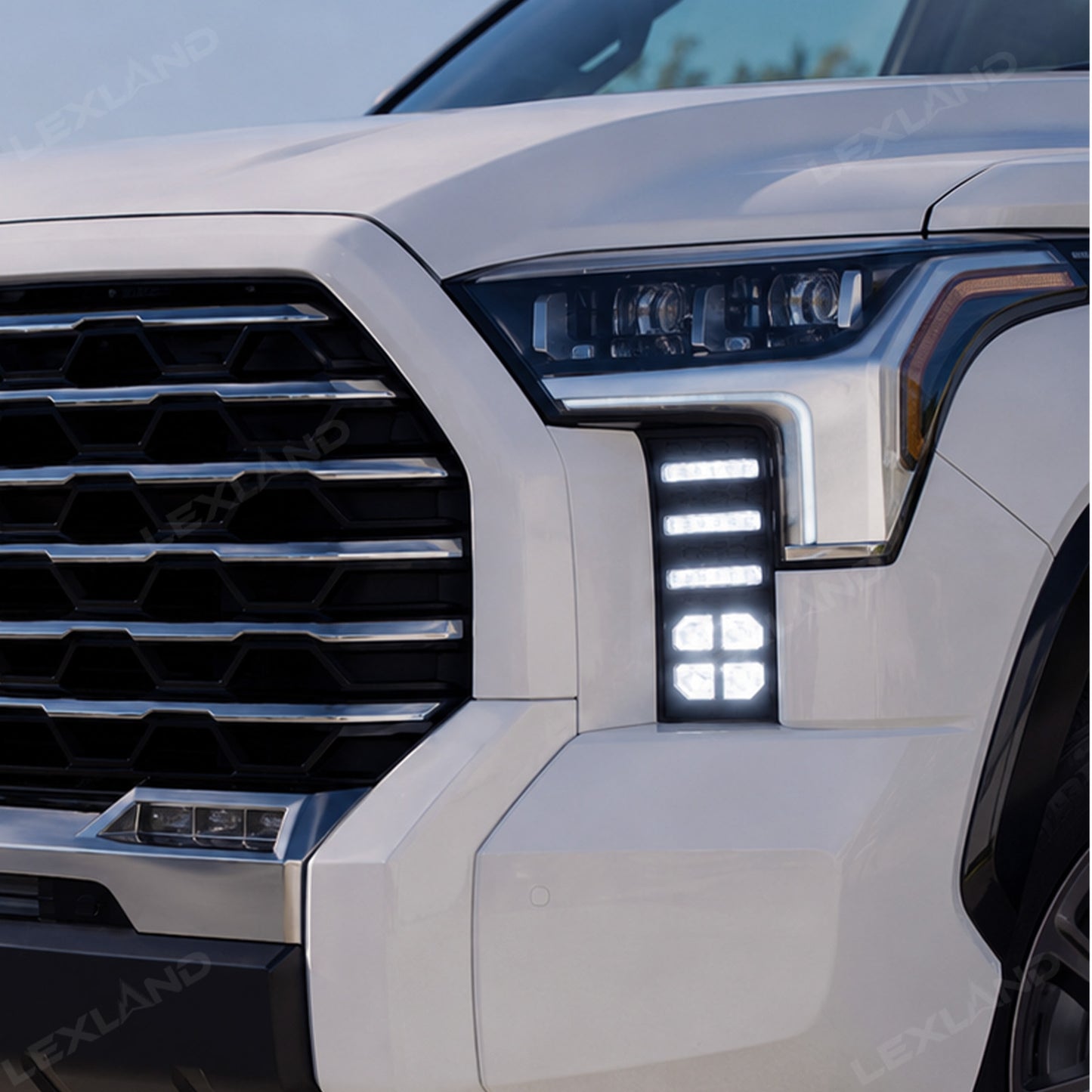 Tundra LED Daytime Running Lights Dual-Color DRL Sequential Turn Signal Lighting Upgrade for Toyota