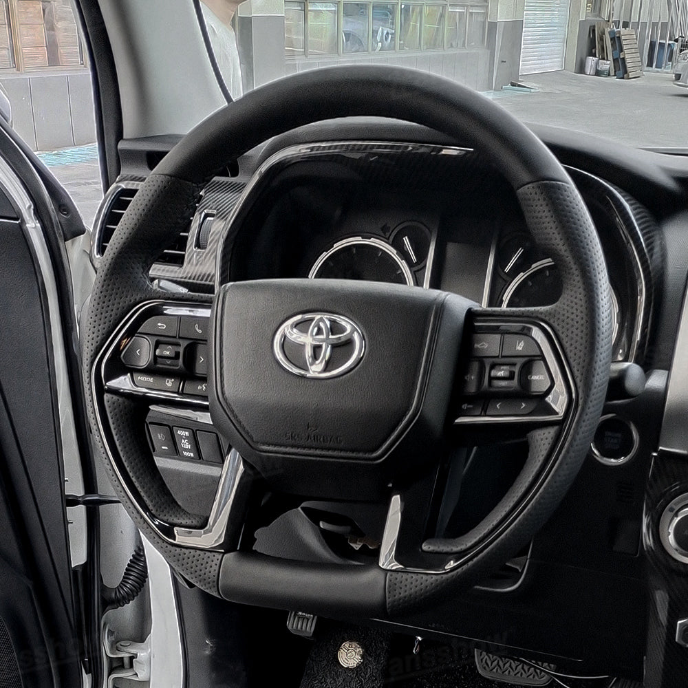 4Runner Steering Wheel Top & Bottom Nappa Leather with Perforated Grip Inspired by 2025 4Runner