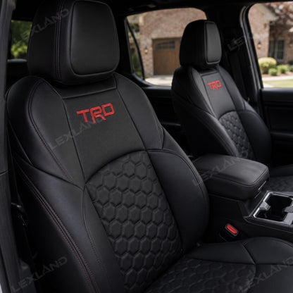 Tacoma/4Runne Seat Covers Honeycomb-Pattern Seat Protectors with TRD Letter Style for Toyota