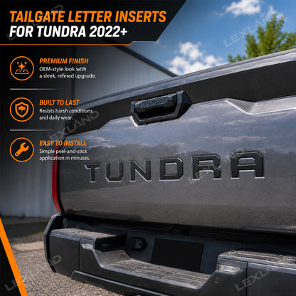 Tundra Tailgate Letters 3D Emblems Overlay Insert Kit for Toyota
