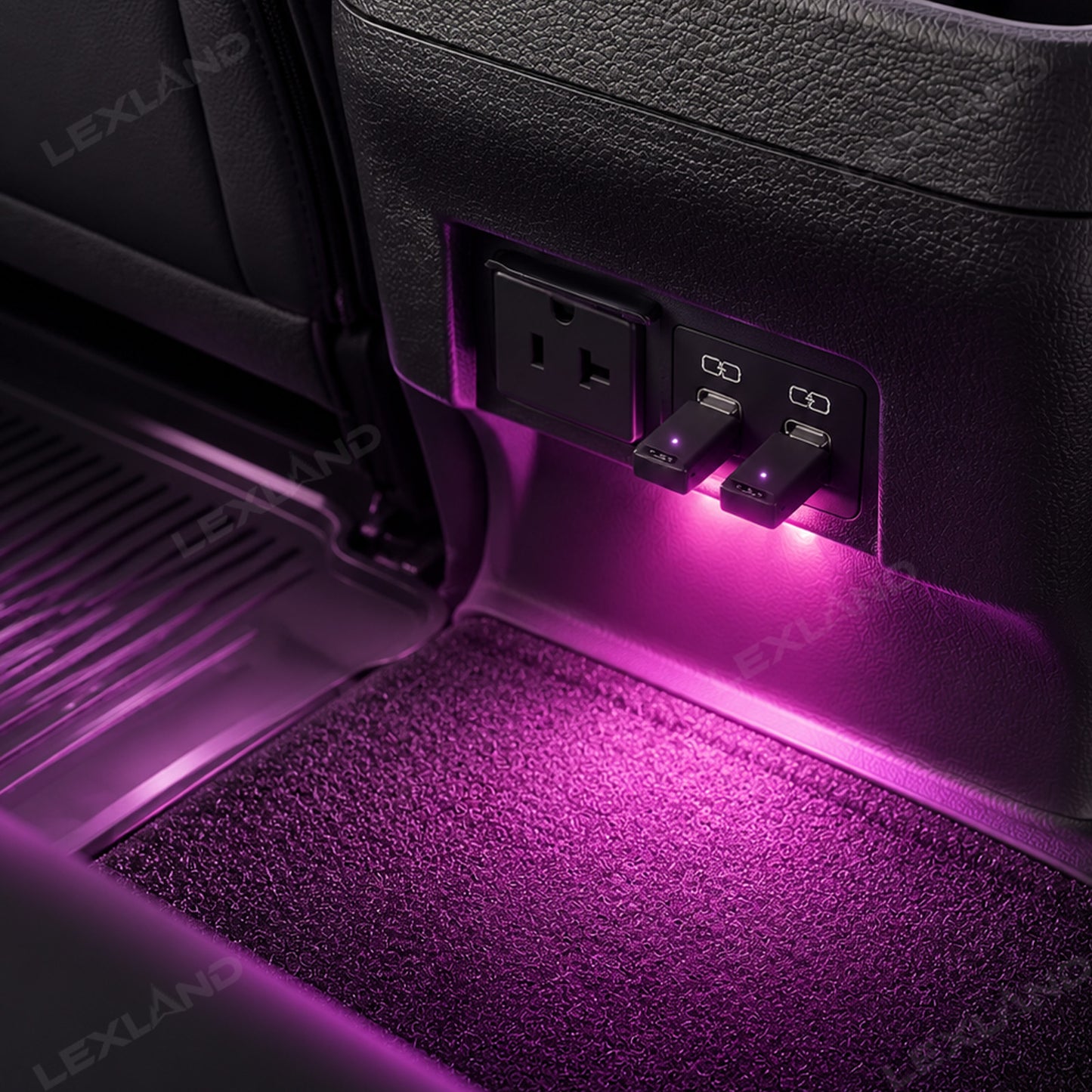 Tacoma USB-C RGB Ambient Lighting Rear Screen Backseat LED Lighting Upgrade Kit for Toyota