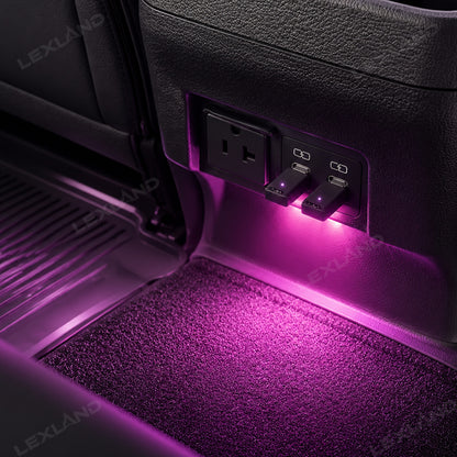 Tacoma USB-C RGB Ambient Lighting Rear Screen Backseat LED Lighting Upgrade Kit for Toyota