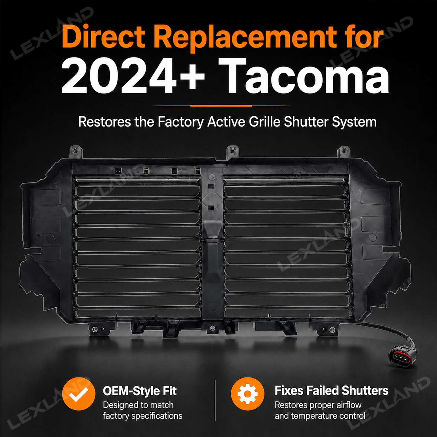 Tacoma Grille Radiator Shutter Assembly Motor with Active Air Louver for Toyota