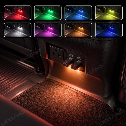 Tacoma USB-C RGB Ambient Lighting Rear Screen Backseat LED Lighting Upgrade Kit for Toyota