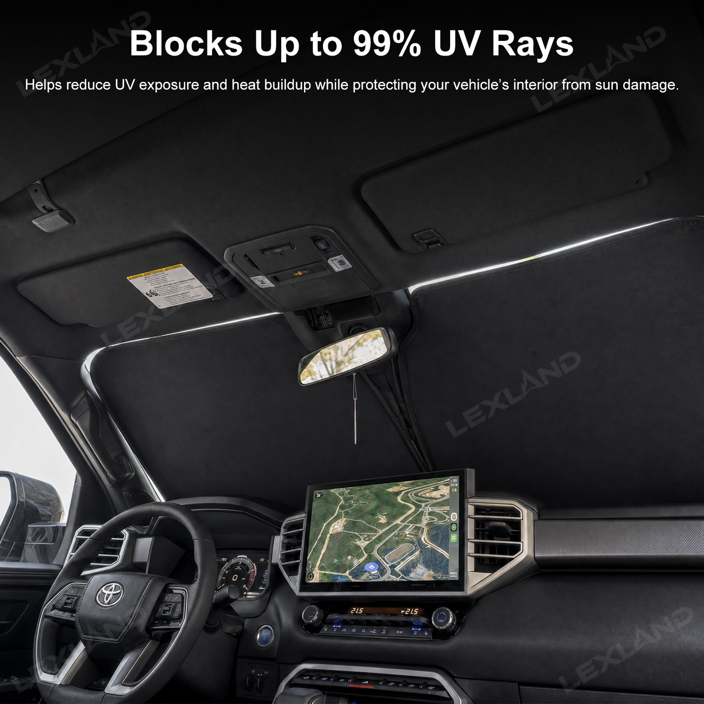 Tundra Windshield Sun Shade Foldable Front Window Sunshade UV Protection for Toyota