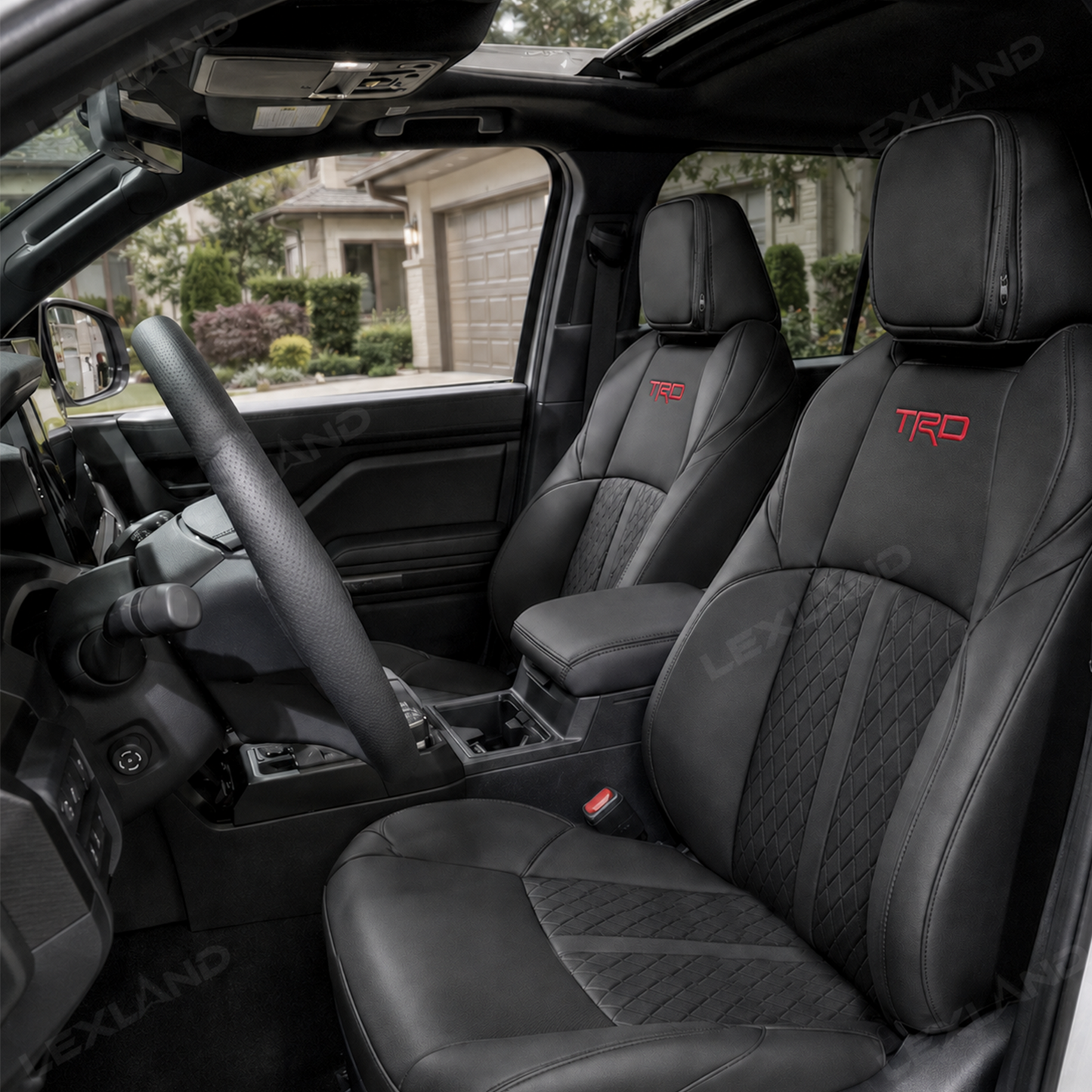 Tacoma/4Runner Seat Covers Diamond Pattern Seat Protectors TRD-Style Interior Protection for Toyota