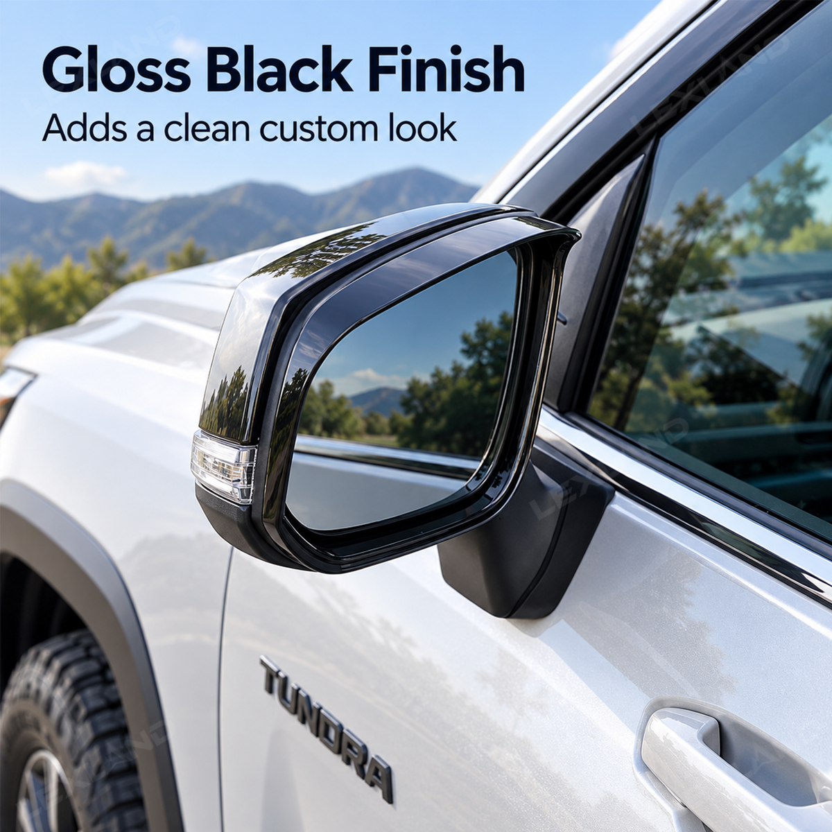 Tundra Rearview Mirror Rain Eyebrow Trim Side Mirror Rain Guard Eyebrow Cover Trim 2PCS for Toyota