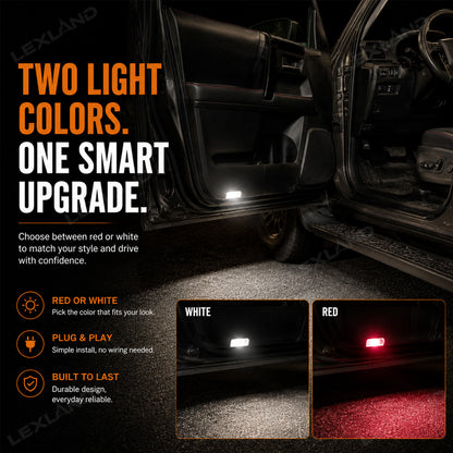 Tacoma Puddle Lights LED Courtesy Lights Dual-Color Door Welcome Lights for Toyota