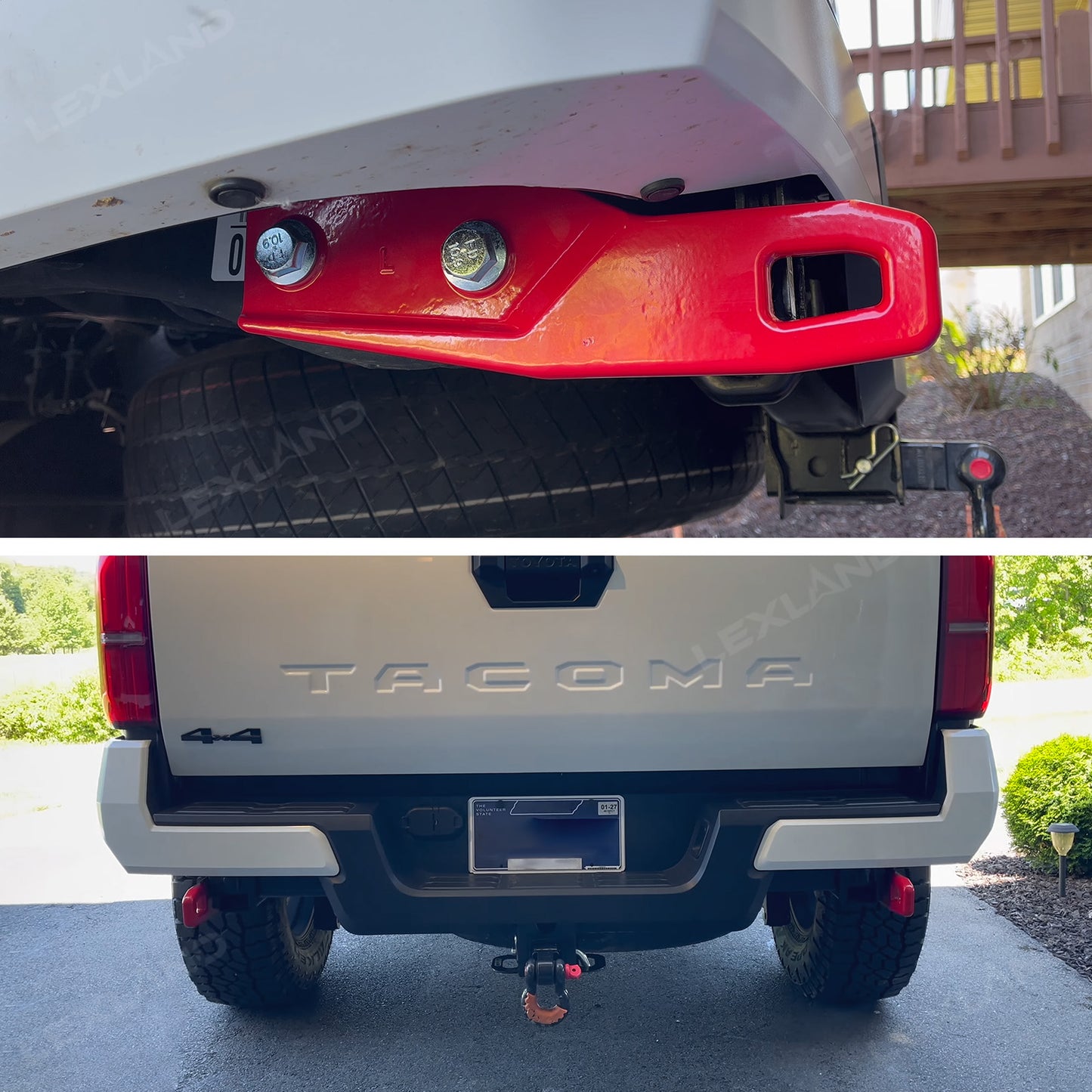 Tacoma Rear Tow Hooks Red Rear Recovery Points 2.0  for Toyota