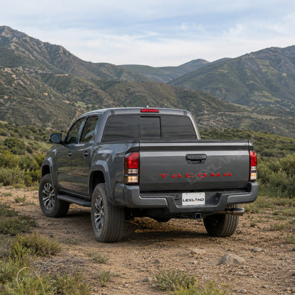 Tacoma Tailgate Letters ABS Tailgate Insert Matte Black/Carbon Fiber Texture Rear Emblem for Toyota