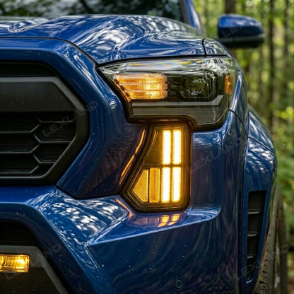 Tacoma LED Daytime Running Lights Dual-Color Turn Signal Fang Lamps DRL for Toyota
