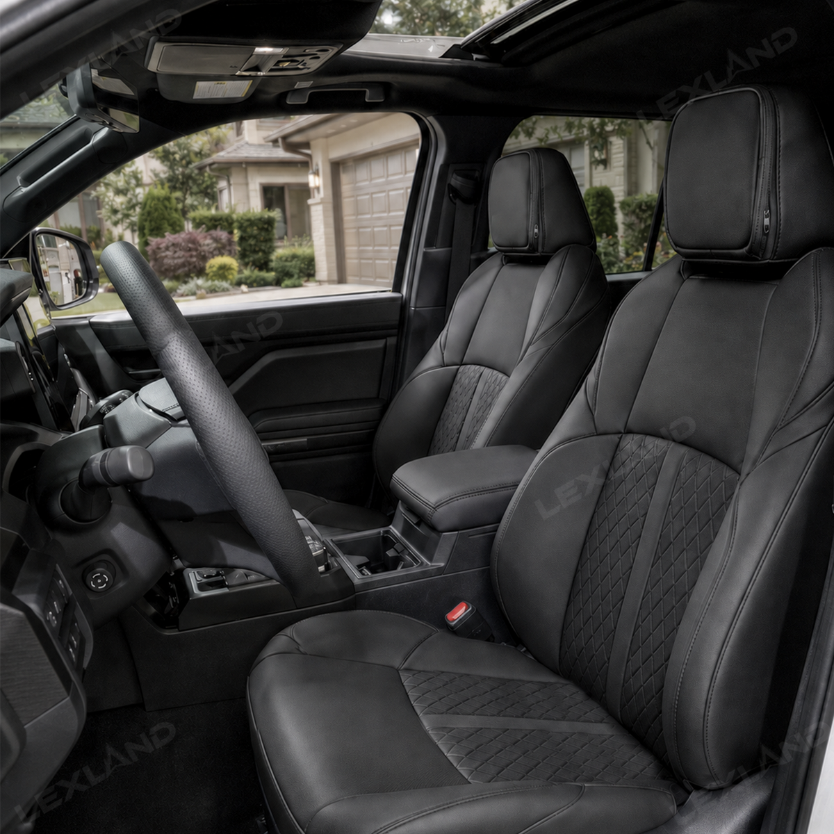 Tacoma/4Runner Seat Covers Diamond Pattern Seat Protectors TRD-Style Interior Protection for Toyota