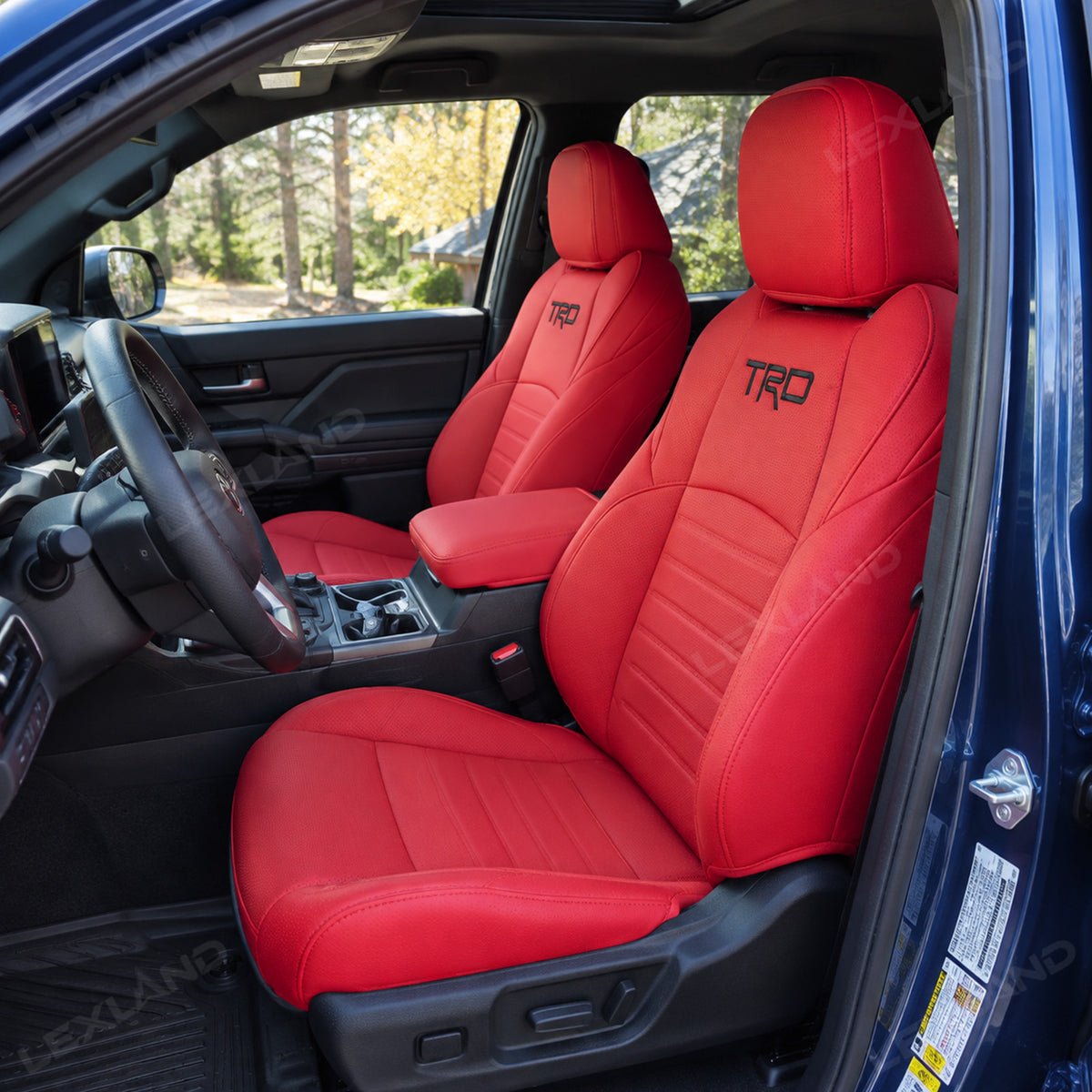 Tacoma /4Runner Seat Covers Full Coverage Embossed Seat Protector with TRD Style for Toyota