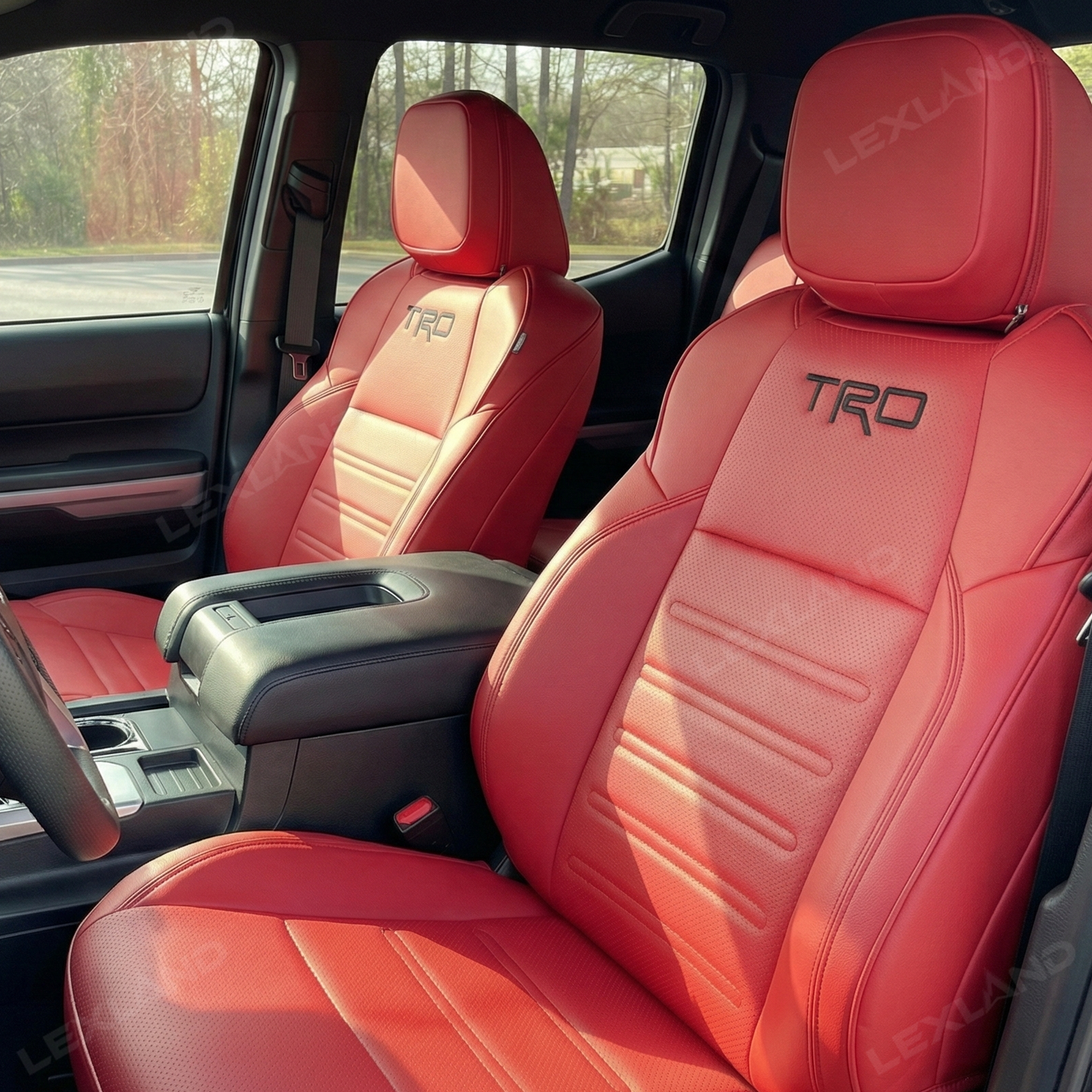 Tundra Seat Covers Embossed Seat Protectors with TRD Letter Style for Toyota