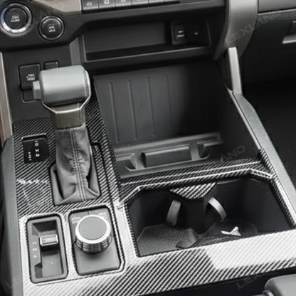 Tundra Center Control Gear Shift Panel Cover Trim ABS Carbon Fiber Style Console Overlay