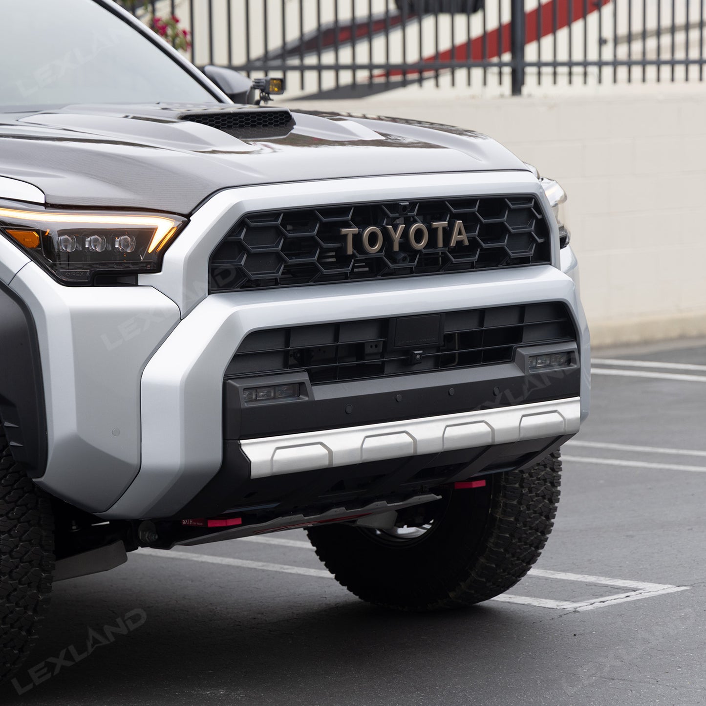 4runner Front Bumper Lower Valance Strip Stainless Steel Scratch Guard Protector - Silver Brushed Finish