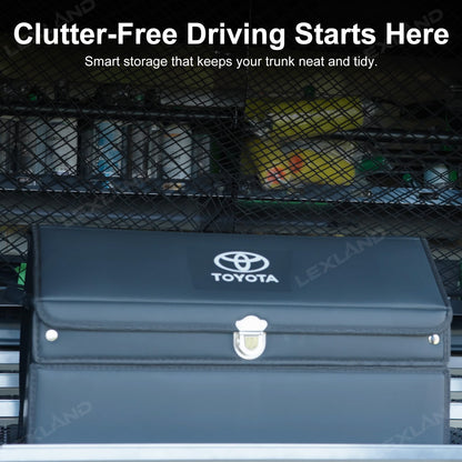 Toyota Trunk Storage Box Trunk Organizer with Toyota Logo Luggage Storage Bag