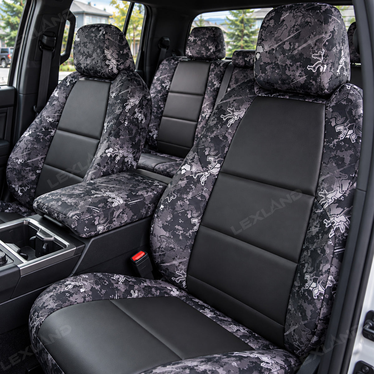 Tacoma/4Runner Seat Covers Nappa Leather Camo Seat Protector 3.0 for Toyota