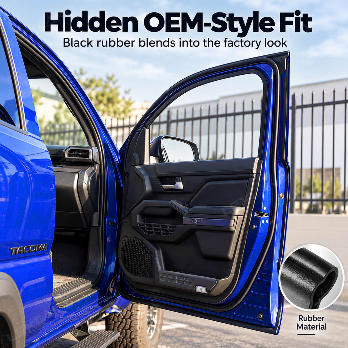 Tacoma Door & Body Seal Strip Kit Full Vehicle Weather Draft Wind Noise Reduction 11PCS for Toyota