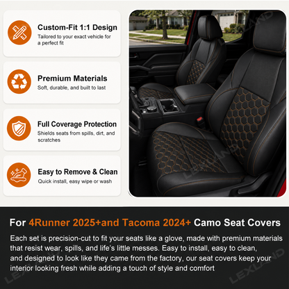 Tacoma /4Runner Seat Covers Platinum Style Premium Interior Upgrade for Toyota