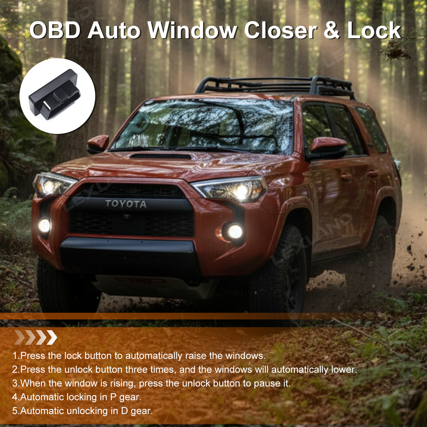 4Runner OBD Auto Window Lifter Automatic Window Close & Open Module Controller for Toyota