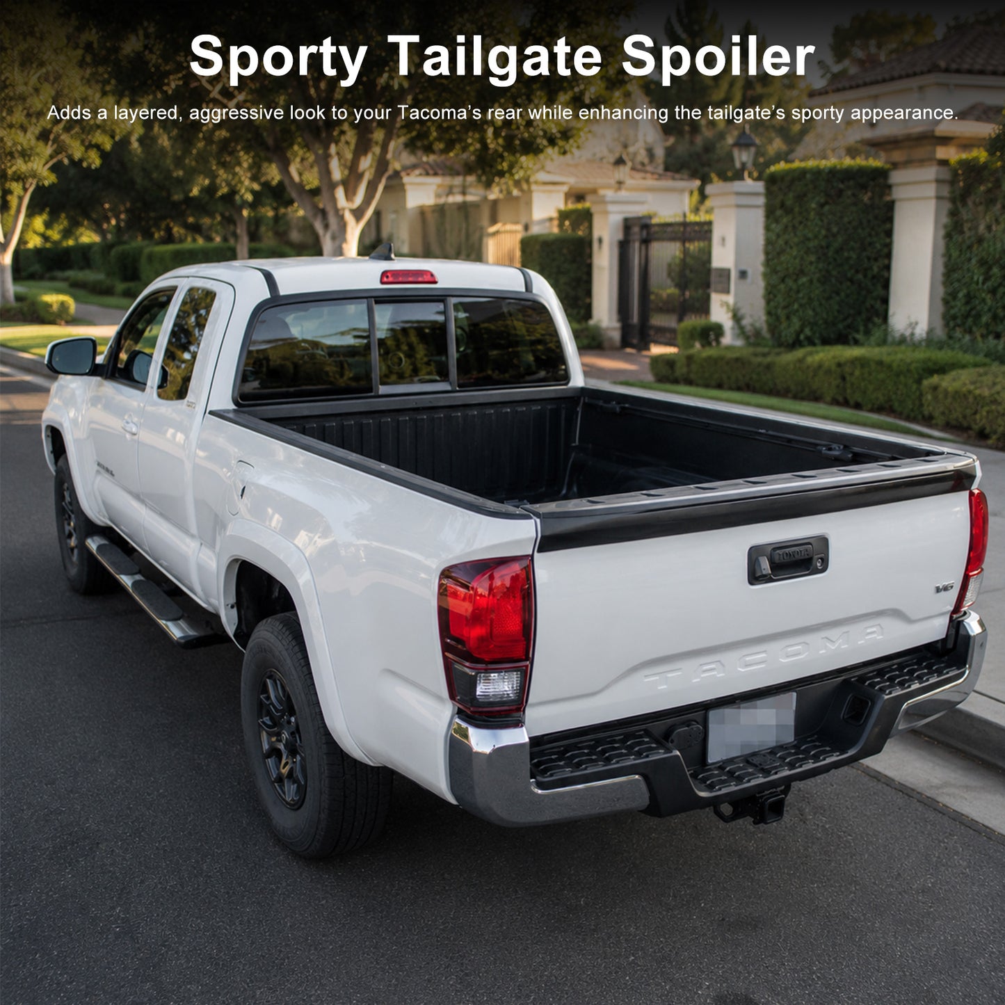 Tacoma Rear Tailgate Trunk Spoiler Wing ABS Rear Trunk Lid Wing for Toyota
