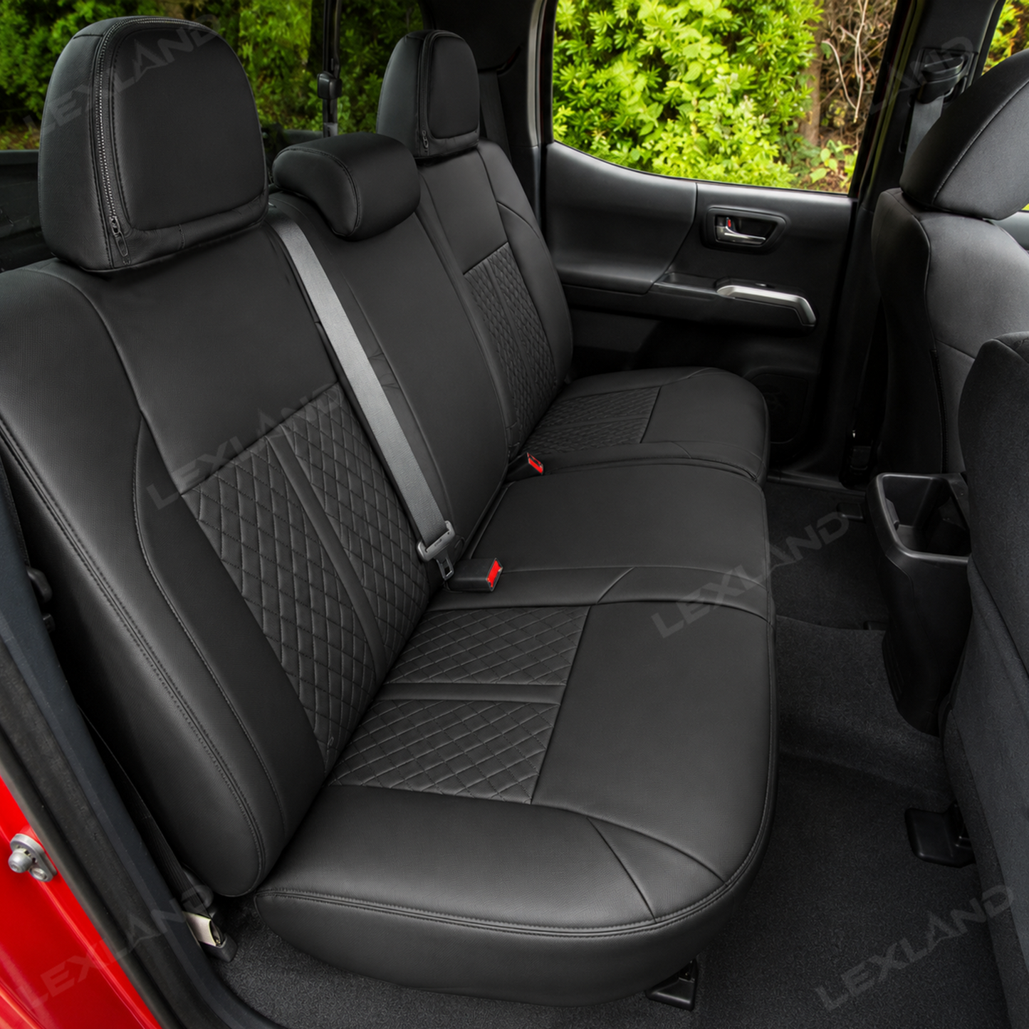Tacoma/4Runner Diamond Design Seat Covers Premium Nappa Leather Interior Seat Protectors for Toyota