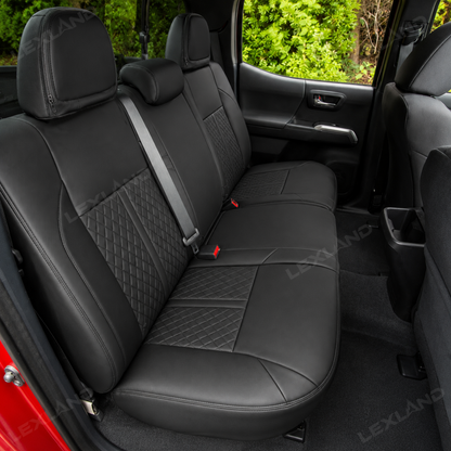 Tacoma/4Runner Diamond Design Seat Covers Premium Nappa Leather Interior Seat Protectors for Toyota